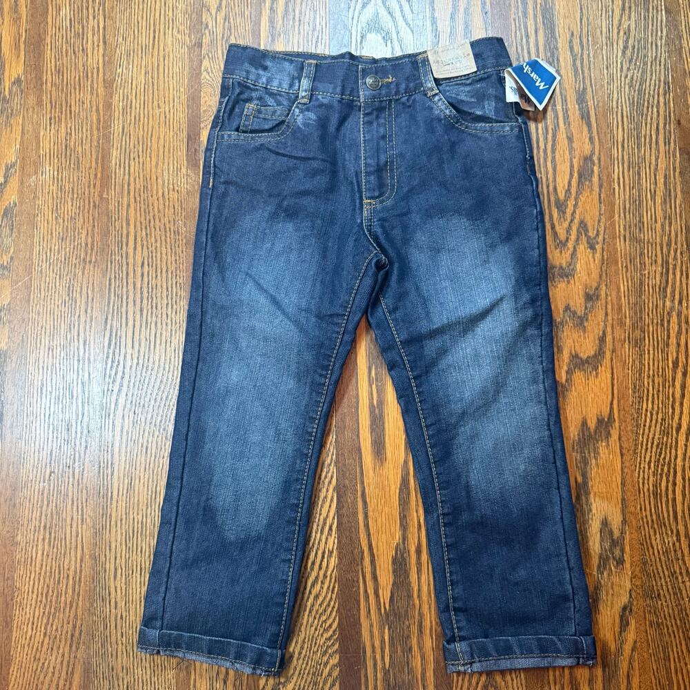 Life and Legend Kids Dark Wash Denim Jeans Straight Leg Adjustable Waist 4T NWT